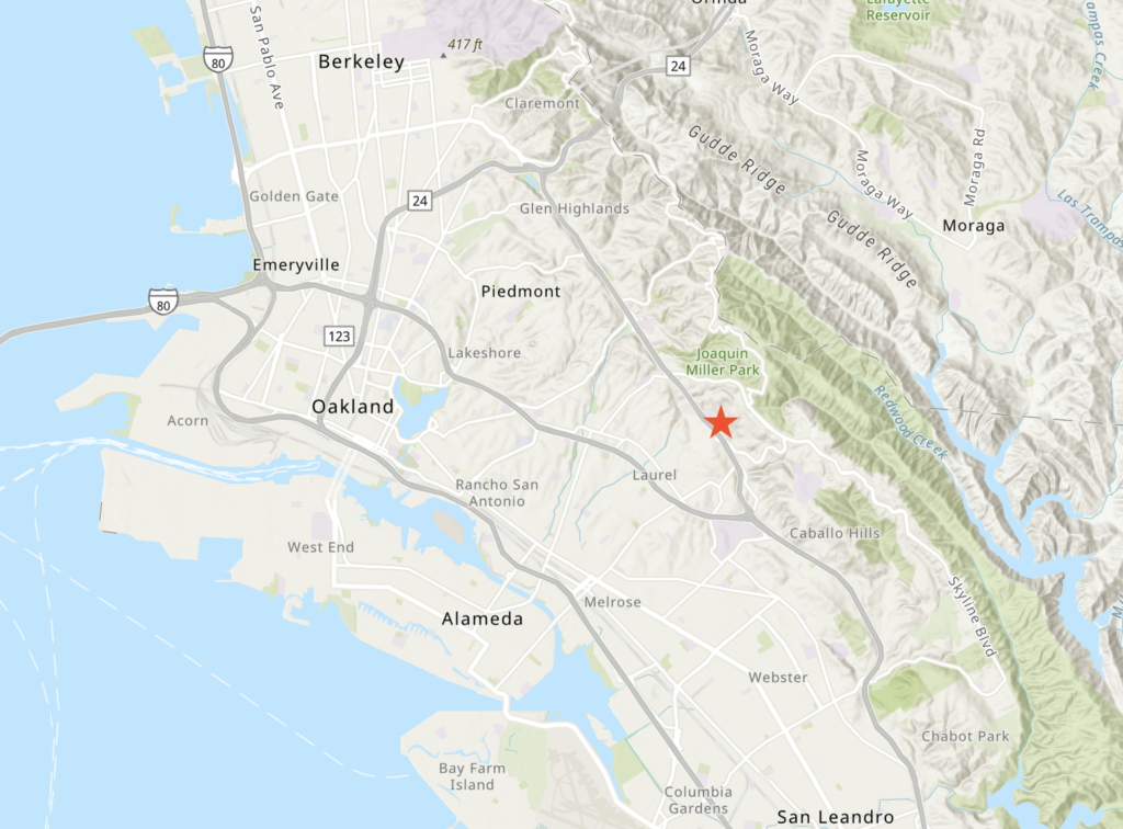 3500 Mountain Boulevard Site Location, image via ArcGIS Online