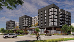3997 Fabian Way establishing view, rendering by TCA Architects