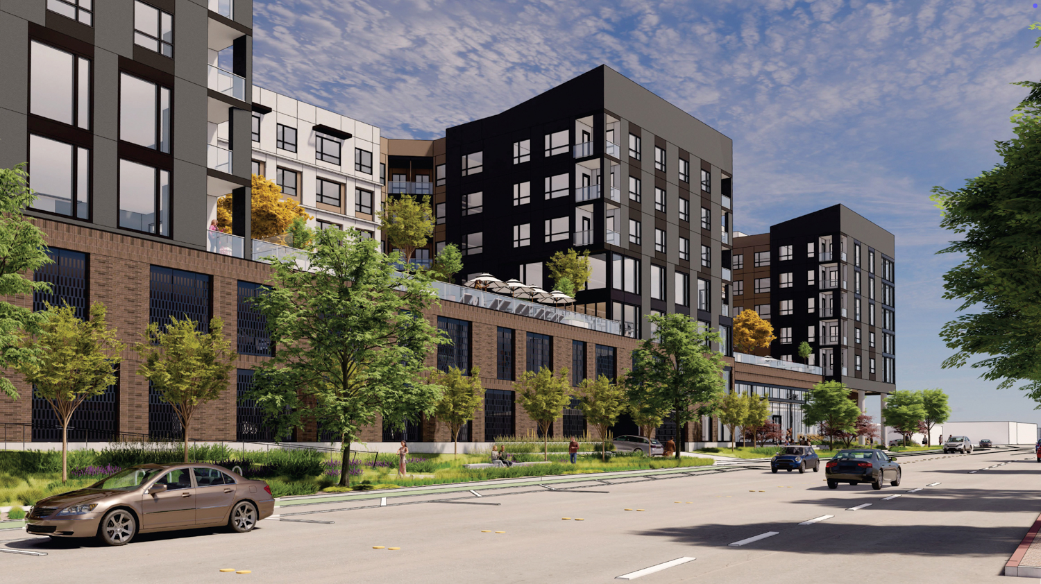 3997 Fabian Way street view, rendering by TCA Architects