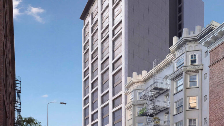 550 O’Farrell Street, rendering by HGA Architects