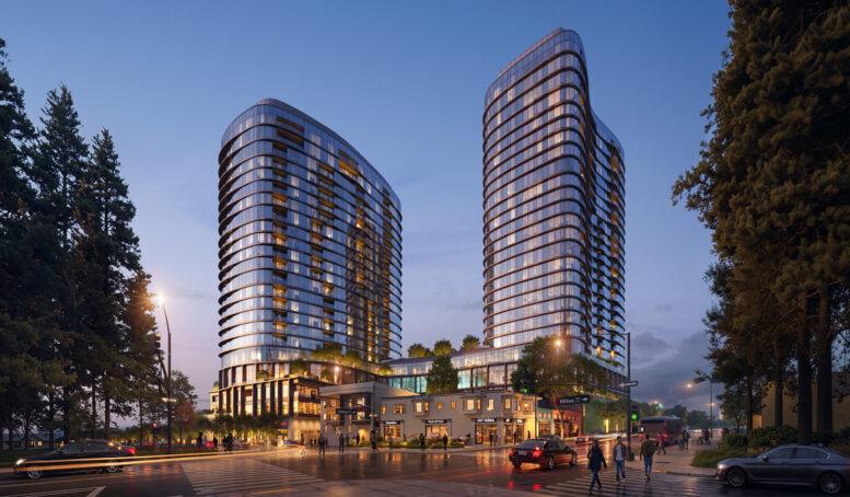 5727 College Avenue pedestrian view from Miles Avenue close to BART, rendering by Solomon Cordwell Buenz