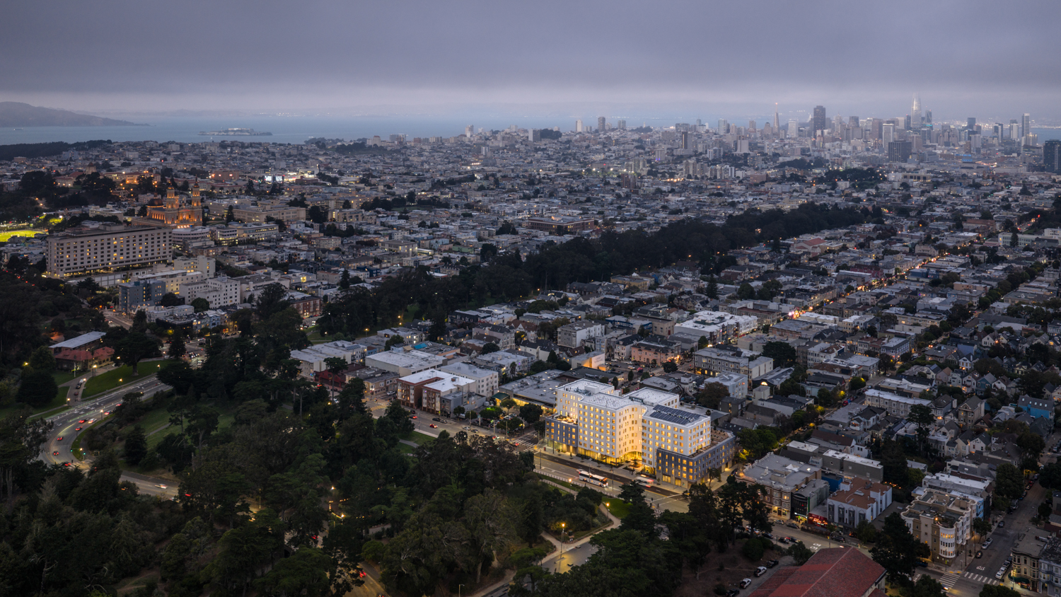 730 Stanyan Street aerial view, image by Jason O'Rear