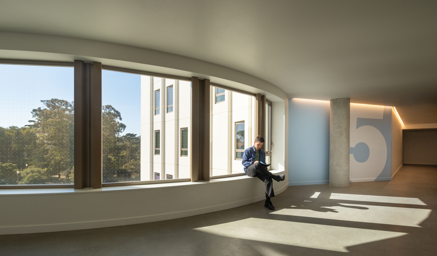 730 Stanyan Street fifth-floor elevator lobby view, image by Jason O'Rear