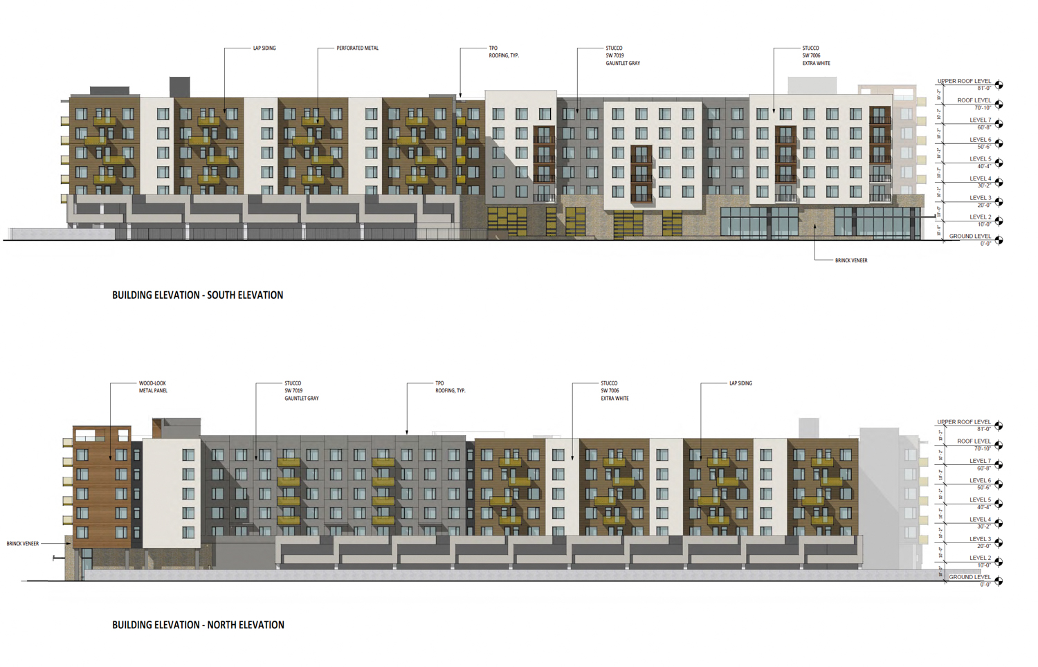 741 South Winchester Boulevard facade elevation, illustration by Lowney Architecture