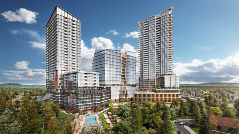 80 Willow Road aerial overview, rendering by Solomon Cordwell Buenz