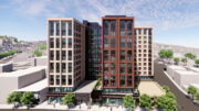 85 West Portal Avenue aerial view, rendering by Handel Architects