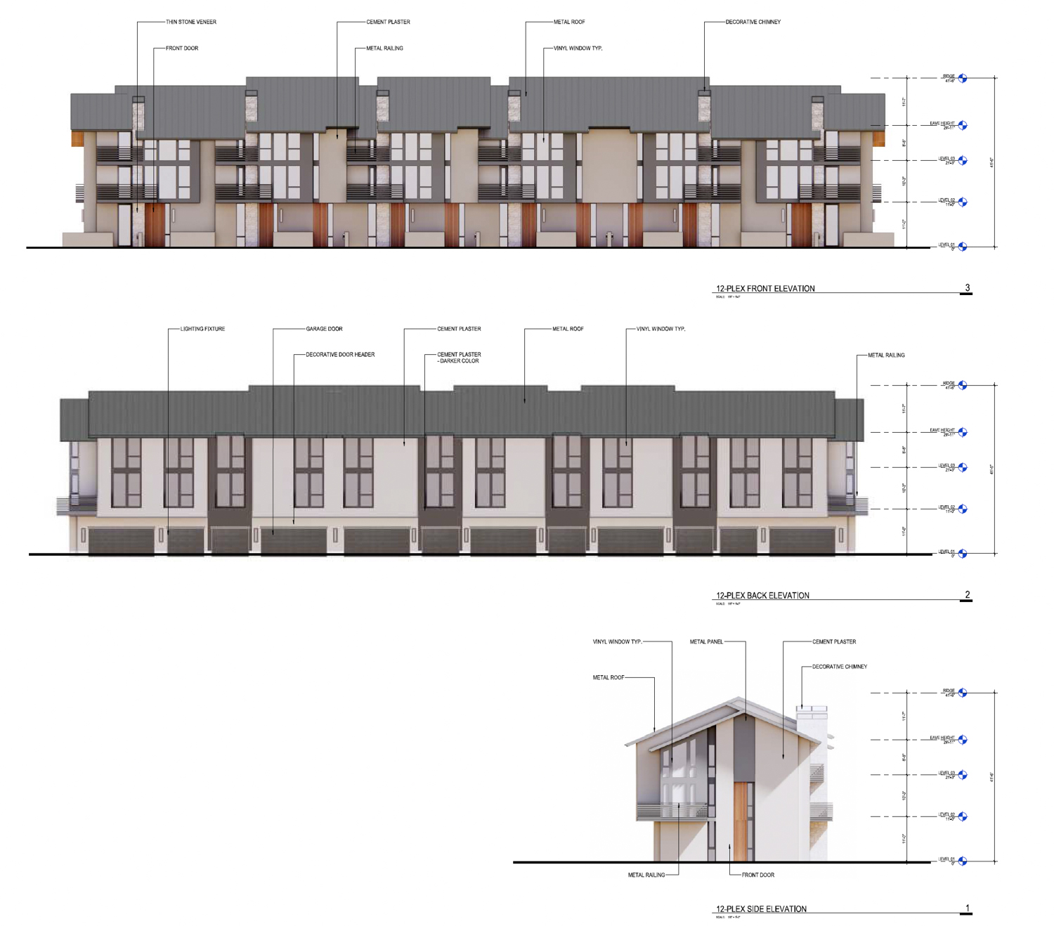 Agrihood Townhomes 12-plex, illustration by Steinberg Hart