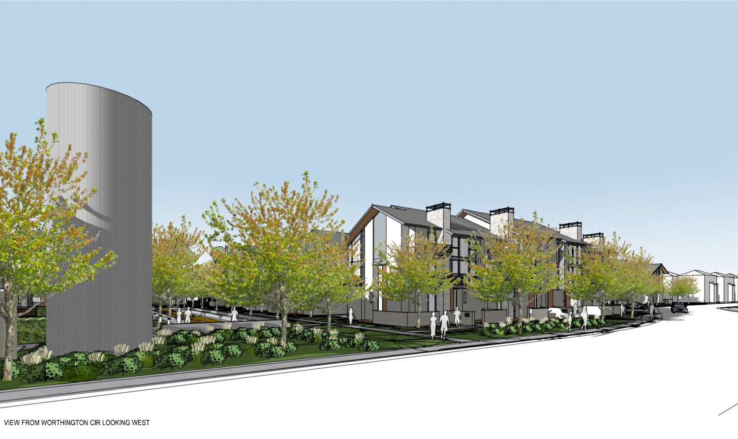 Agrihood Townhomes, illustration by Steinberg Hart