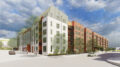 Balboa Reservoir Block G corner view, rendering by Pyatok