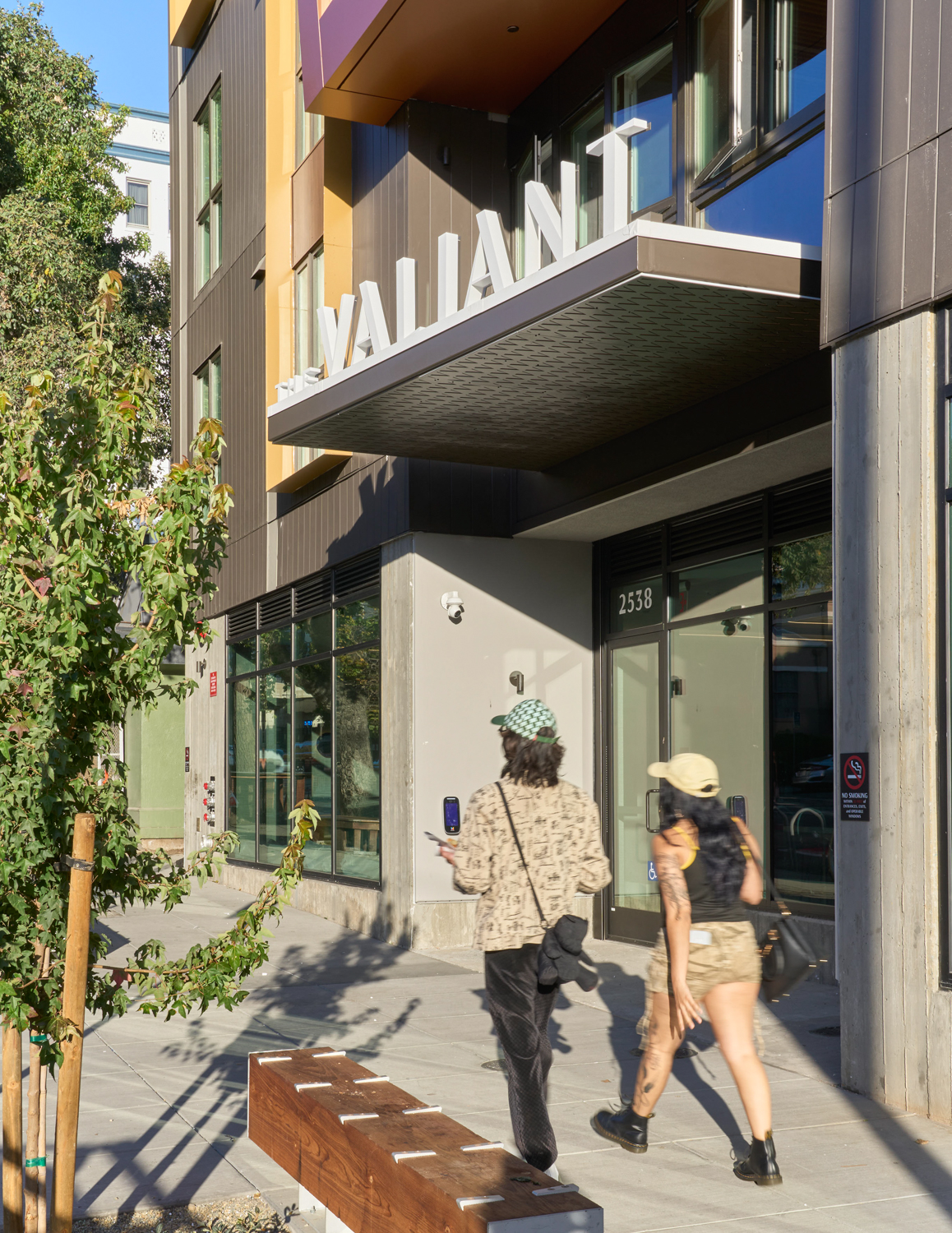 The Valiant at 2538 Durant Avenue entrance, image courtesy Studio KDA