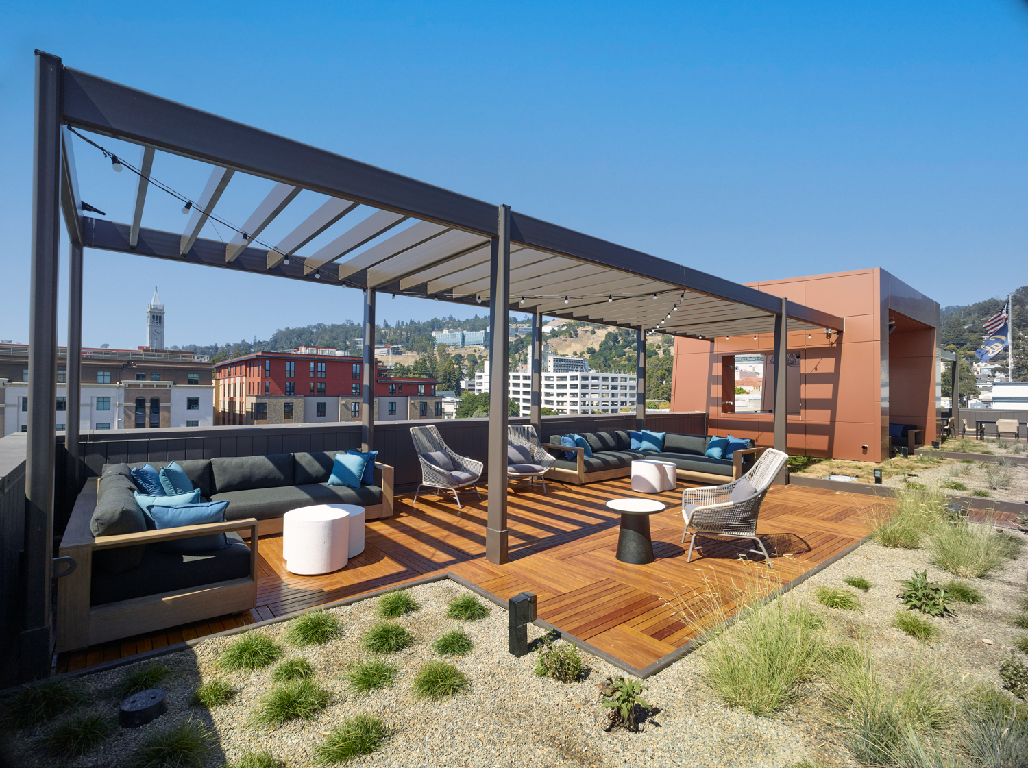 The Valiant at 2538 Durant Avenue roof deck, image courtesy Studio KDA
