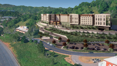 1100 Los Gamos Drive aerial overview, rendering by KTGY