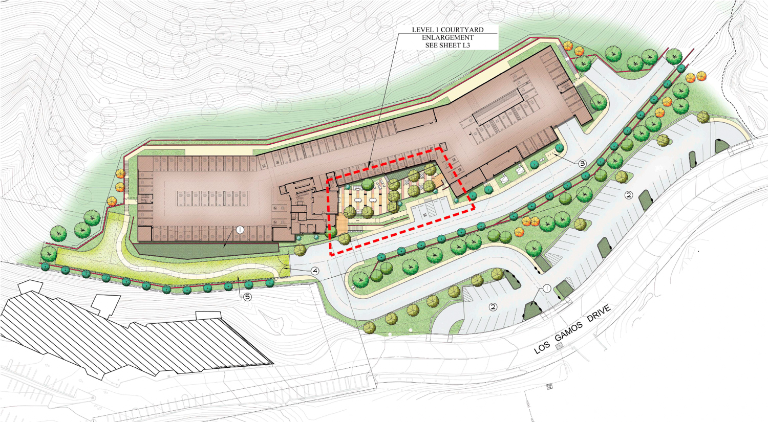 1100 Los Gamos Drive, illustration by Sitescapes