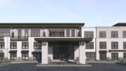 1350 Montego Way porte cochere, rendering by B.Hills Architecture