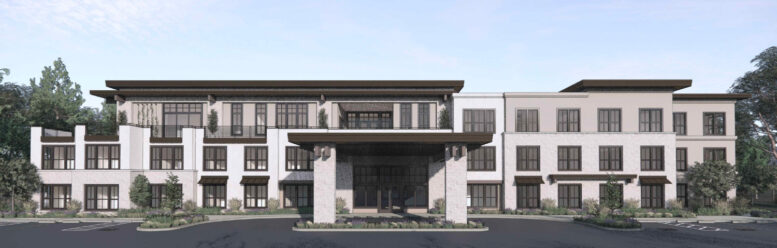 1350 Montego Way porte cochere, rendering by B.Hills Architecture