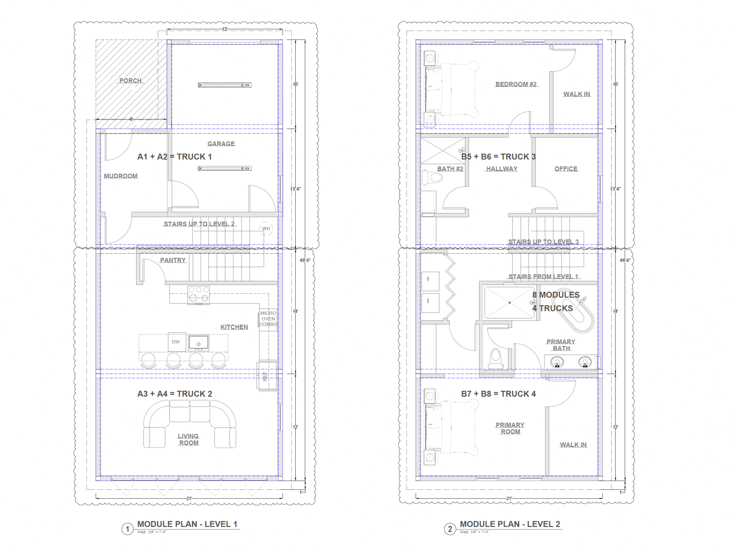 1528 Newcomb Avenue floor plans, illustration by Roof and Realm
