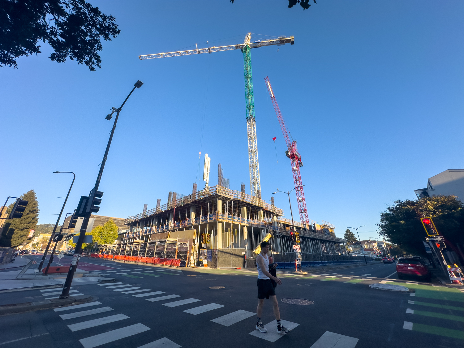 2200 Bancroft Way and the construction crane, image by author