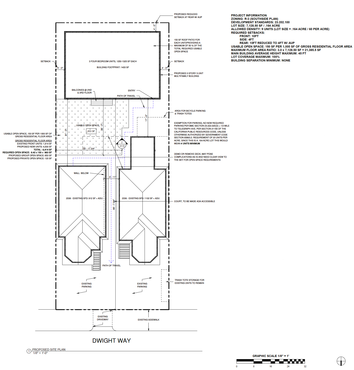2336 Dwight Way previous plans, illustration by Sunday Builders