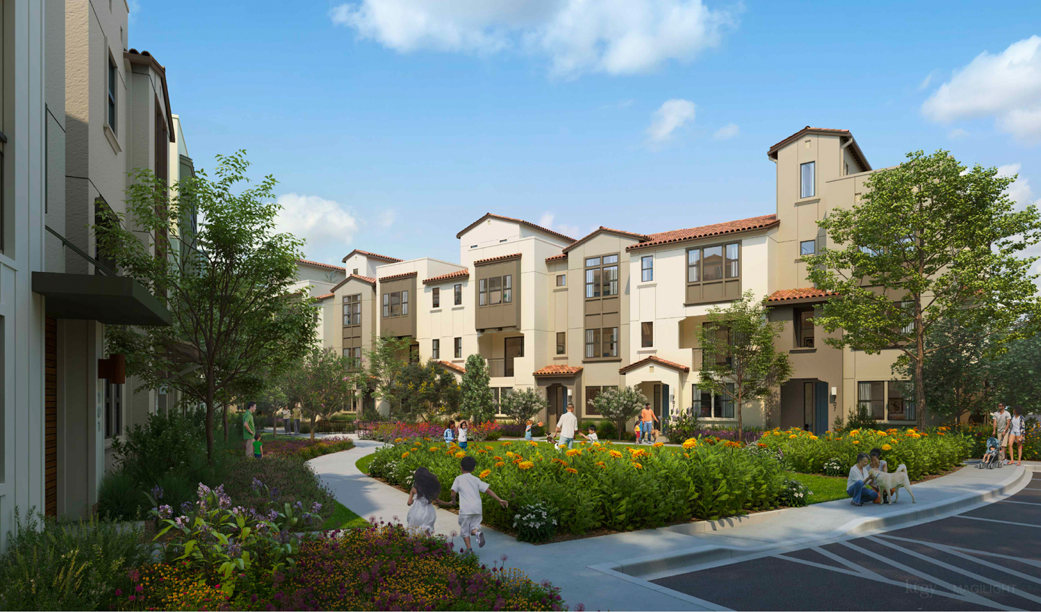 3000 Clearview pocket park, rendering by KTGY