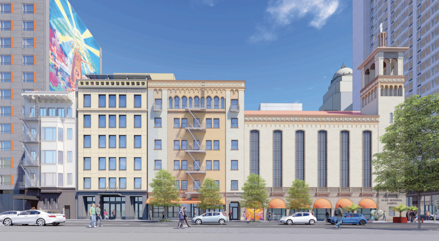 334 Ellis Street Elevation, image by Heller Manus Architects