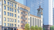 334 Ellis Street Rendering with Adjacent 330 and 302 Ellis Street Properties Shown, image by Heller Manus Architects