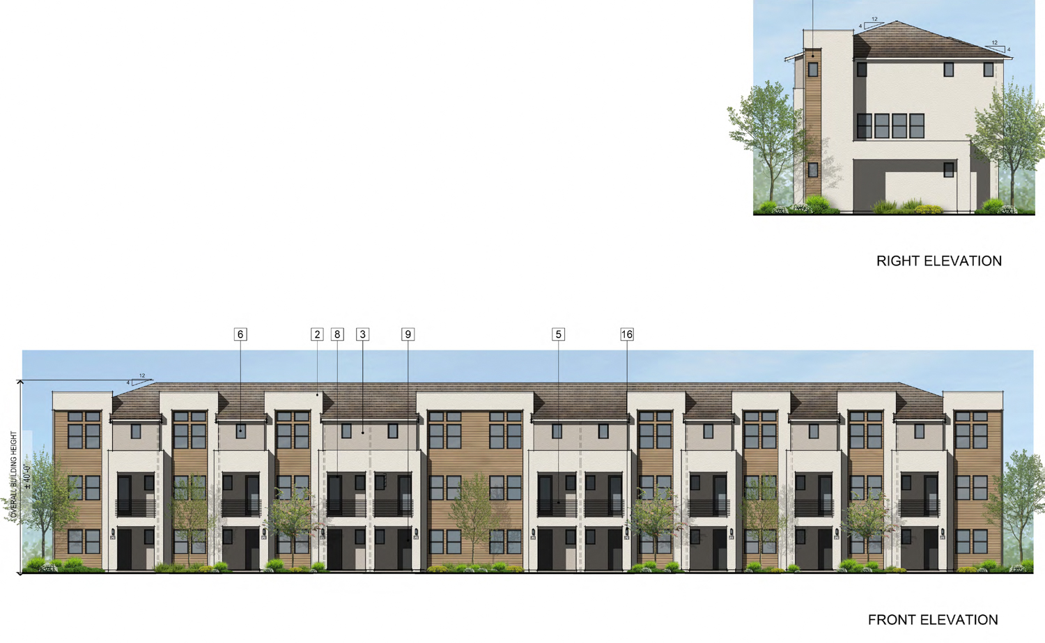 4146 El Camino Real nine-plex elevation, illustration by SDG Architects