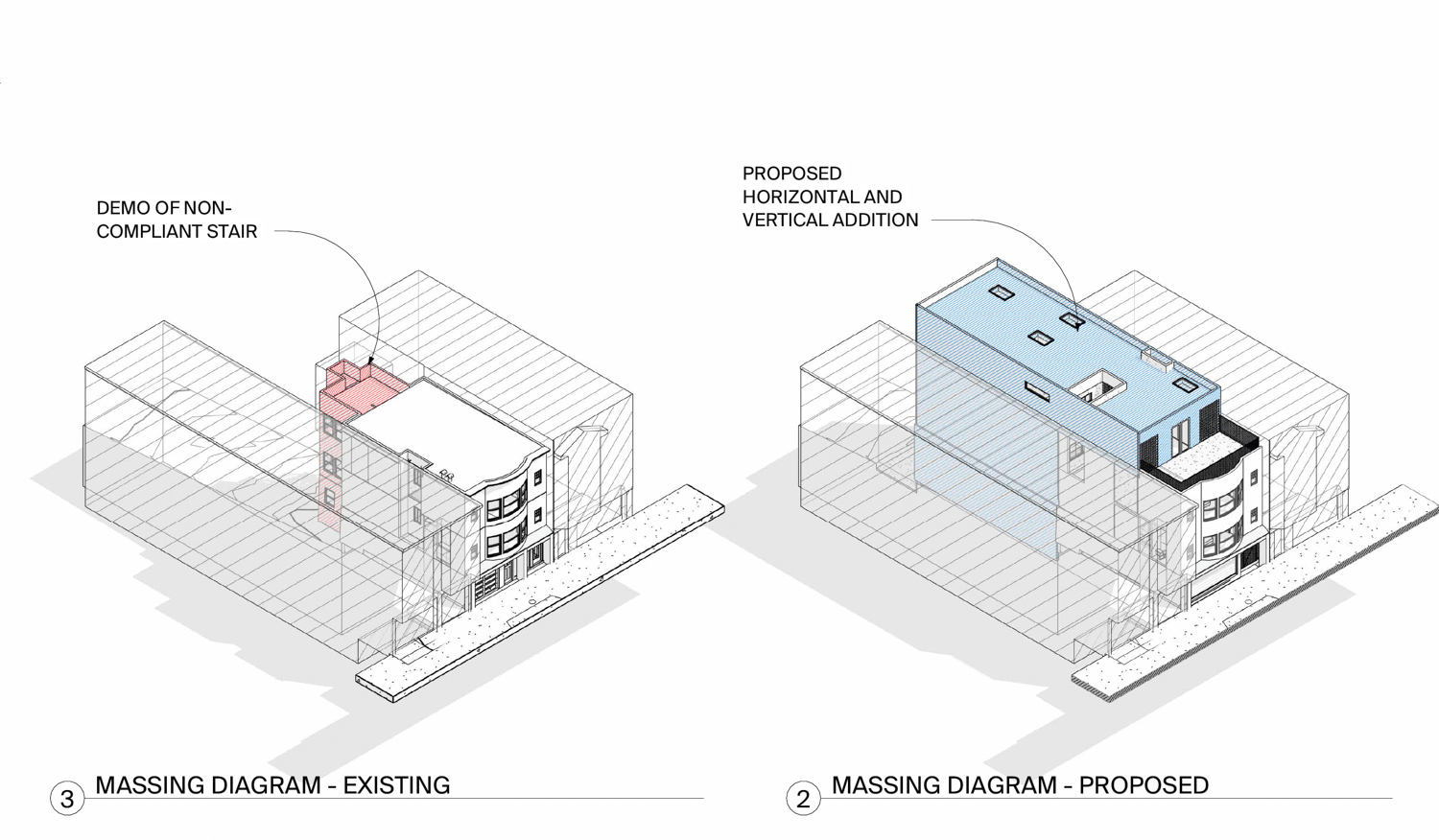 445 19th Avenue isometric view, illustration by Caha Design Group