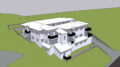 50 Merrydale Road aerial view, illustration by SKS Architects