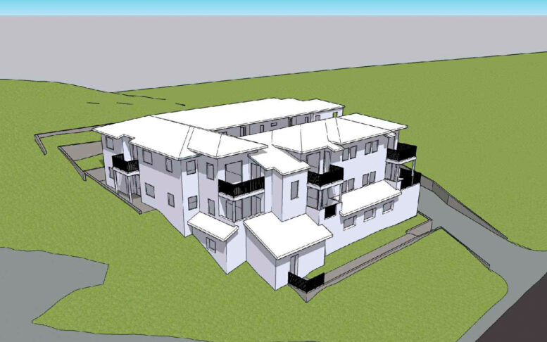50 Merrydale Road aerial view, illustration by SKS Architects