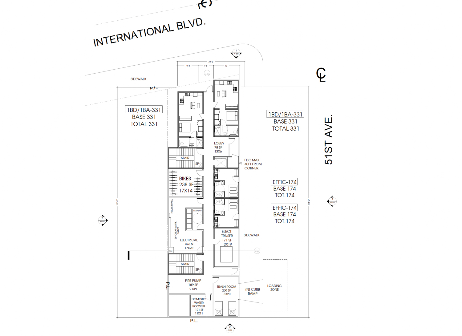 5035 International Boulevard floor plan, illustration by Franklin Studios