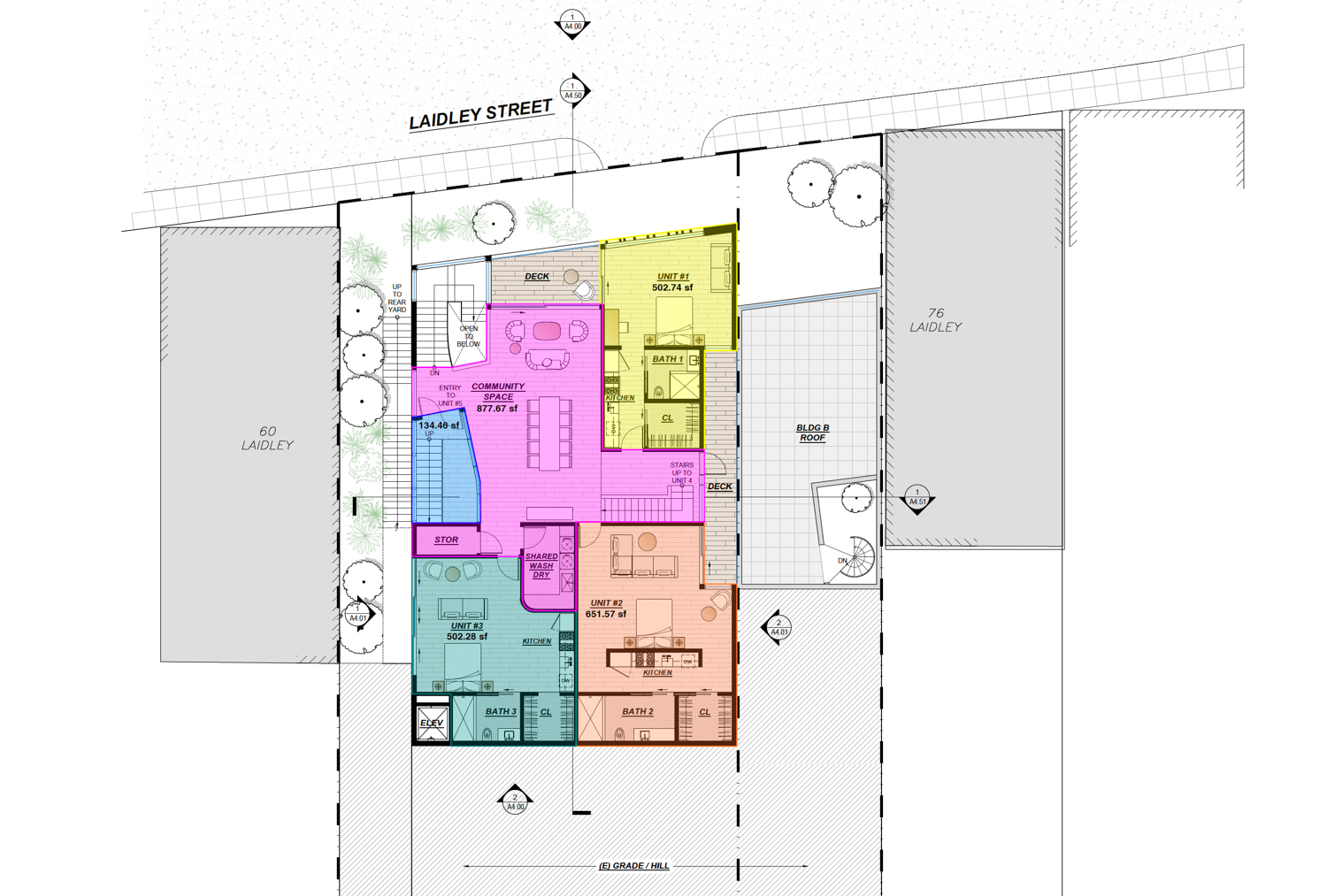 70-74 Laidley Street second-level floor plan, illustration by Cass Calder Smith