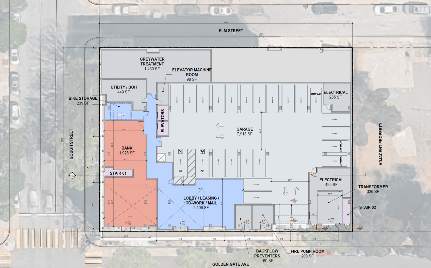 770 Golden Gate Avenue site plan, illustration by BDE Architecture