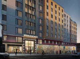 Amoeba Apartments lobby entrance, rendering by Studio KDA