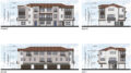 Emory Street Townhomes facade elevation, illustration by Dahlin Group