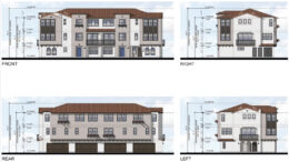 Emory Street Townhomes facade elevation, illustration by Dahlin Group