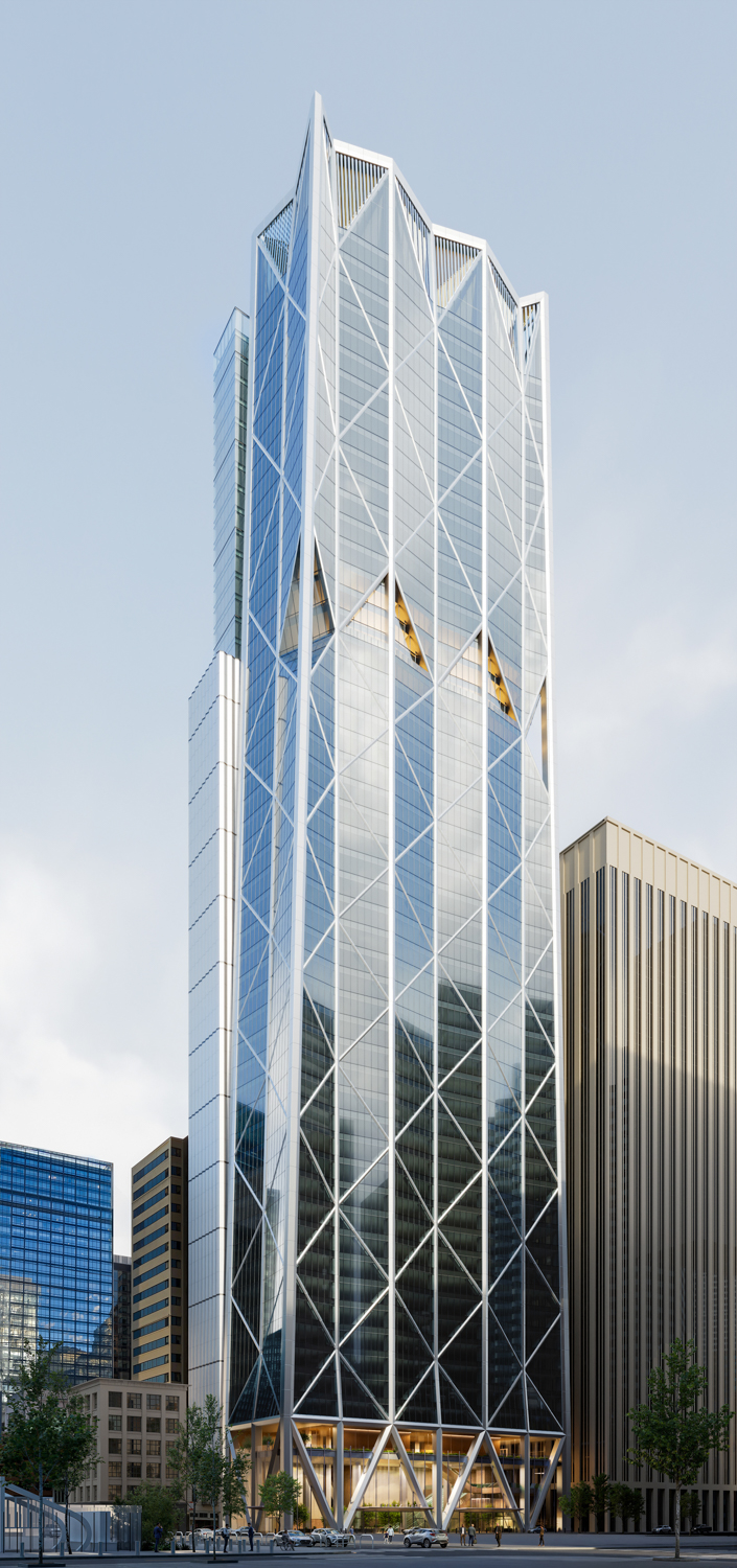 Fifty at First hero shot, rendering by Gensler