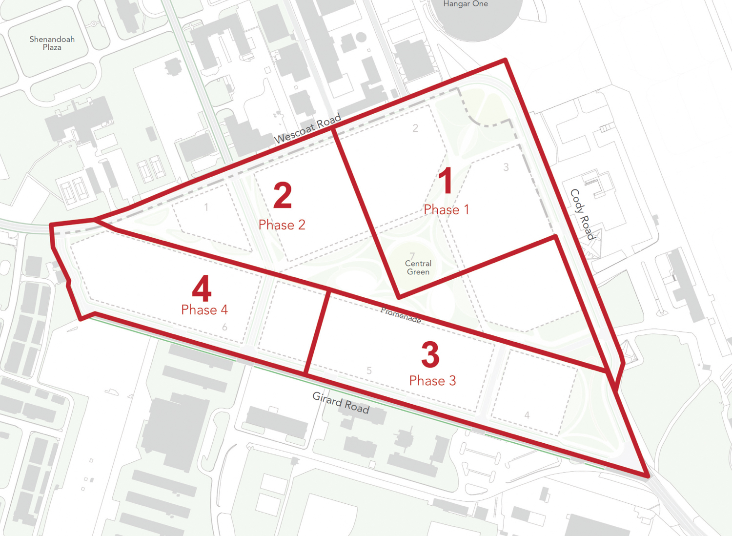 UC Berkeley Space Center at NASA Research Park phasing, illustration via CEQA