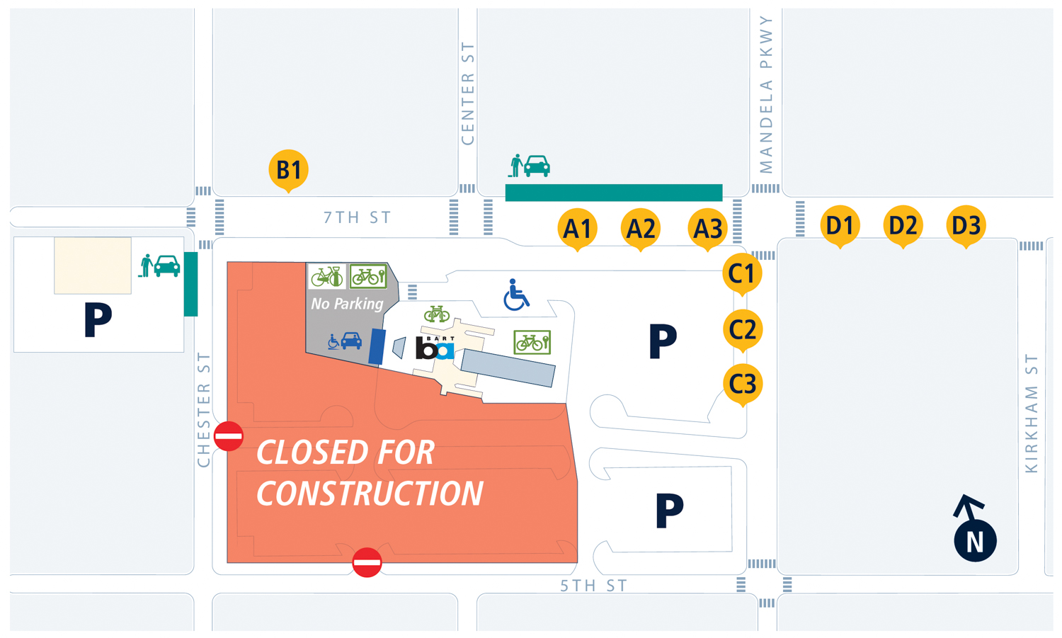 West Oakland BART Station construction site, illustration published by BART