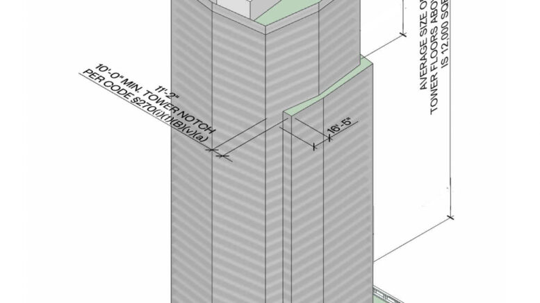 1301 Van Ness Avenue massing, illustration by SCB