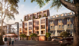 1320 Washington Street pedestrian view, rendering by Handel Architects