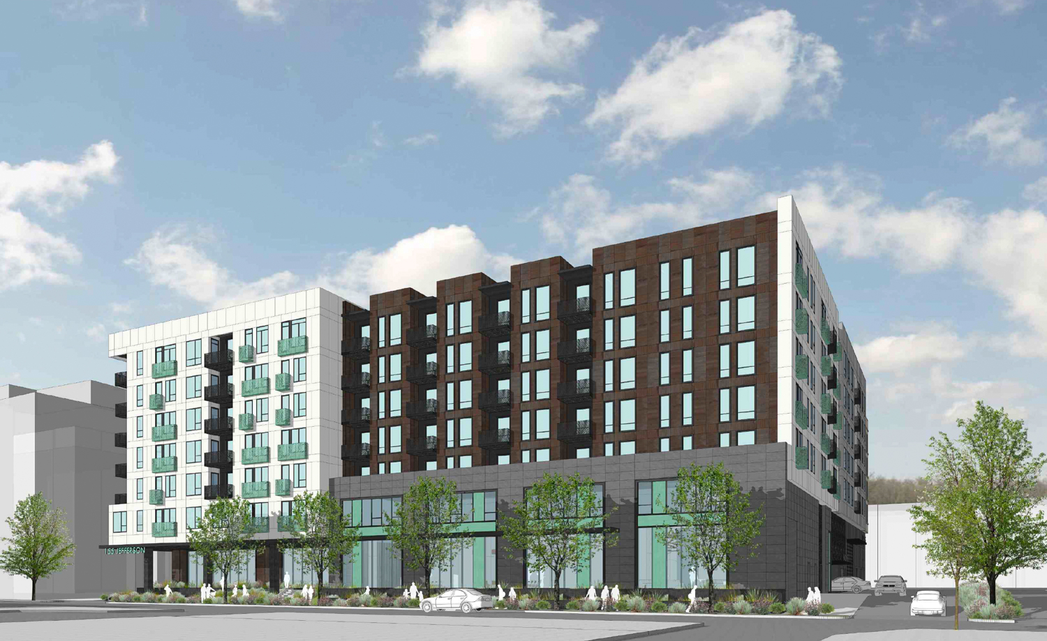 155 Jefferson Street rear view, rendering by KTGY