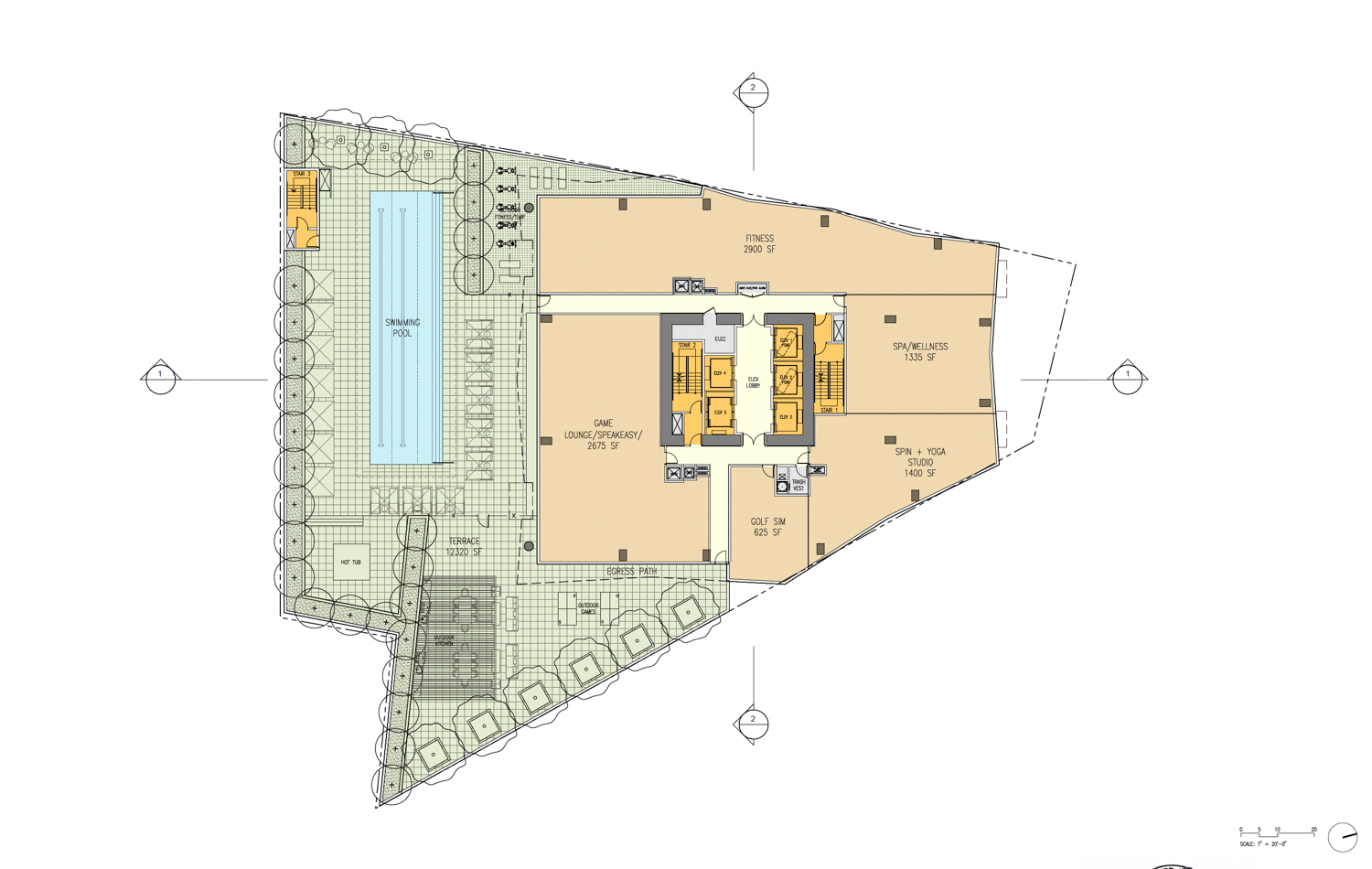 1601 Mission Street level six floor plan, illustration by Solomon Cordwell Buenz