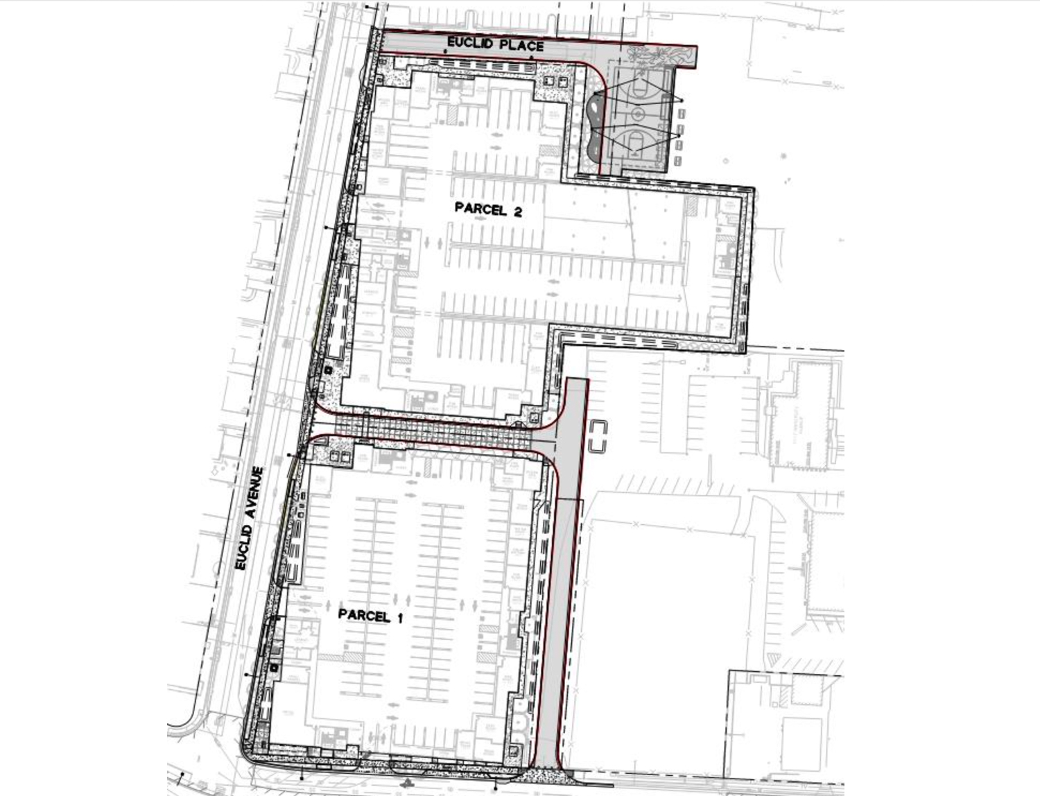 2120-2160 Euclid Avenue, site plan by AO