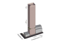 325 Fremont Street massing drawing, illustration by Wong Logan Architects