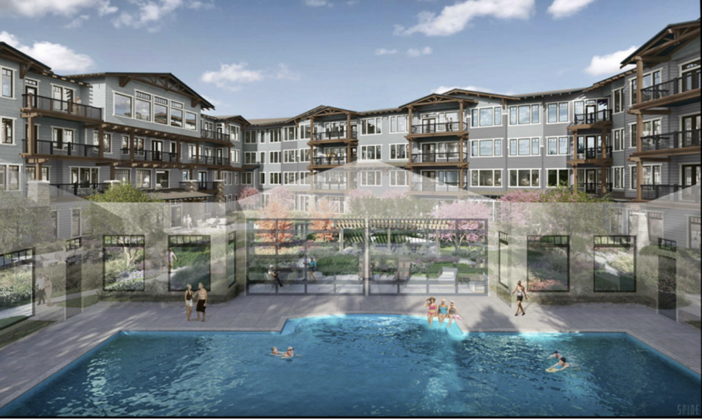 359 Hudson Street Courtyard Rendering, image via Gallaher Signature Living