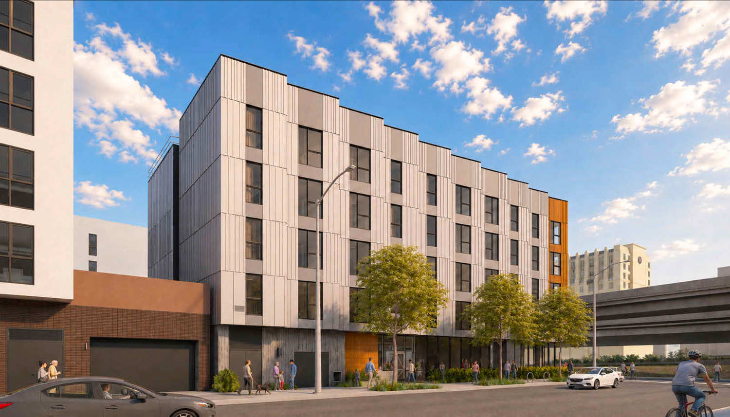 430 Broadway Building A, rendering by David Baker Architects and YA Studio
