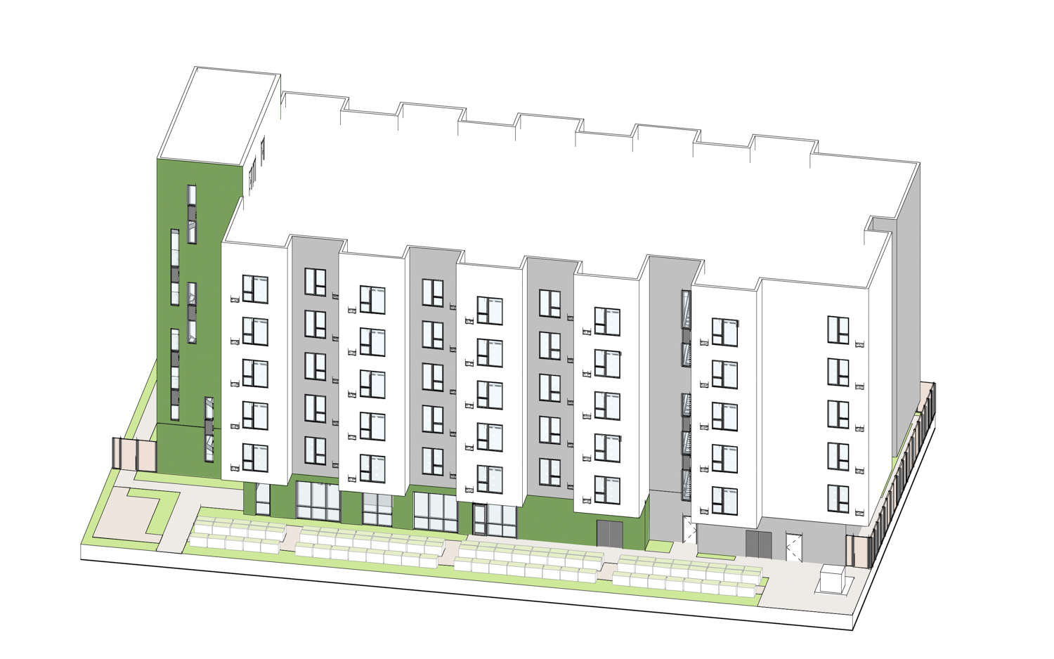 55 Lapu-Lapu Street isometric view, illustration by David Baker Architects