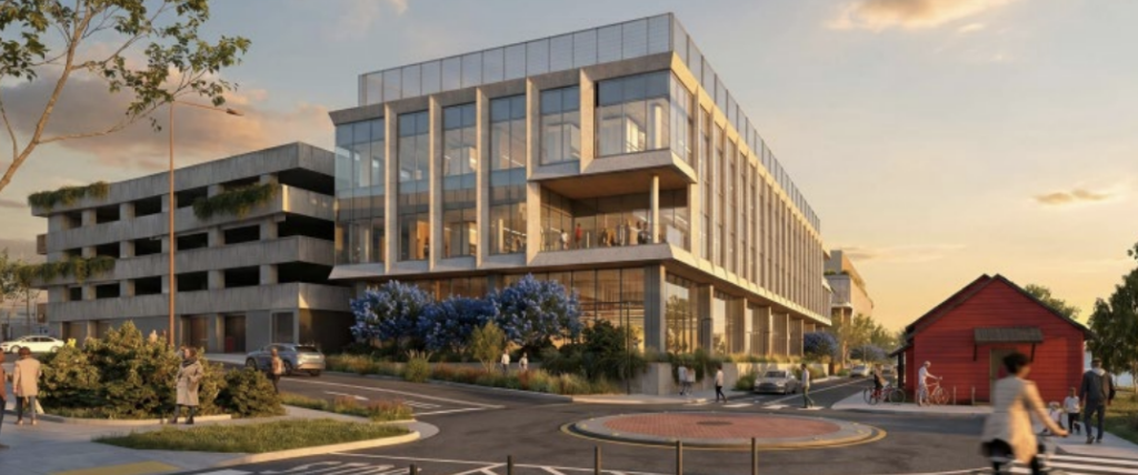 600 Bancroft Way Side Rendering, image via Woodstock Development