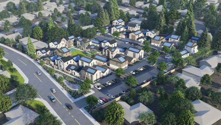 8100 Valentine Avenue aerial overview, rendering by Bassenian Lagoni Architects