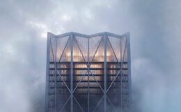 Fifty at First crown view, rendering by Gensler